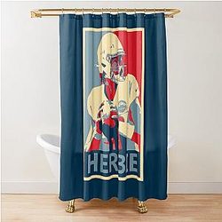 Justin Herbert Chargers Shower Curtain