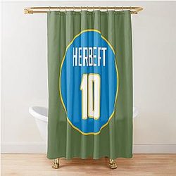 Justin Herbert Los Angeles Chargers Shower Curtain