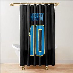 Justin Herbert Chargers Shower Curtain