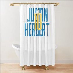 Justin Herbert Shower Curtain