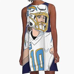Justin Herbert Quarterback A-Line Dress Blue Version