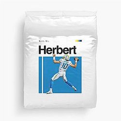 Justin Herbert Duvet Cover