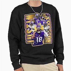 Justin Jefferson Football Artwork Pullover Sweatshirt