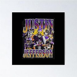 Justin Jefferson Bootleg Poster