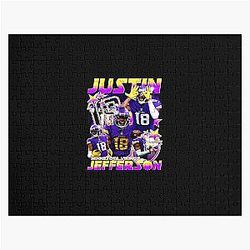 Justin Jefferson Retro Jigsaw Puzzle
