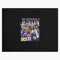 Justin Jefferson Retro Bootleg Puzzle