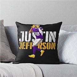 JUSTIN JEFFERSON Throw Pillow