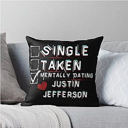 Mentally Dating Justin Jefferson Pillow