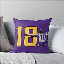 Justin Jefferson Throw Pillow