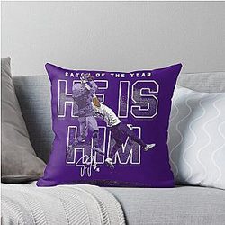 Justin Jefferson Throw Pillow