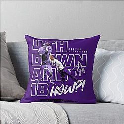 Justin Jefferson 4th Down and Throw Pillow