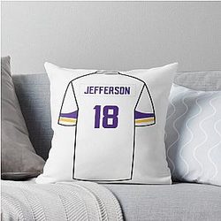 Justin Jefferson Throw Pillow