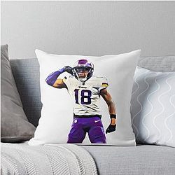 Justin Jefferson Throw Pillow