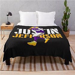 Justin Jefferson Throw Blanket