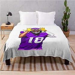 Justin Jefferson Griddy Throw Blanket