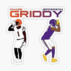The Griddy Duo Justin Jefferson and Ja'Marr Chase Gift for Friends Sticker
