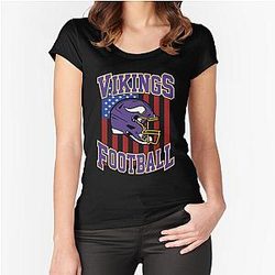 Football Minnesota Vikings Justin Jefferson Fitted Scoop T-Shirt