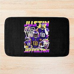 Justin Jefferson Retro Collage Bath Mat