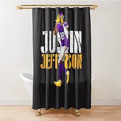 JUSTIN JEFFERSON, Shower Curtain