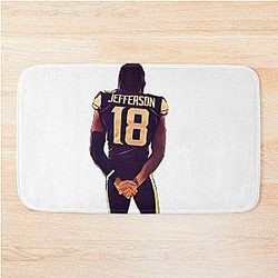 Justin Jefferson posing Bath Mat