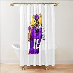Justin Jefferson Griddy Shower Curtain
