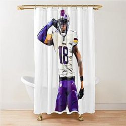 Justin Jefferson 18 Flex Shower Curtain