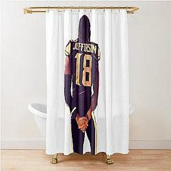 Justin Jefferson posing Shower Curtain