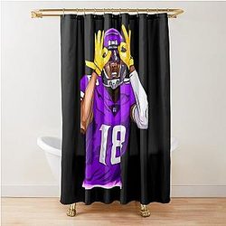 Justin Jefferson Griddy MVP Shower Curtain