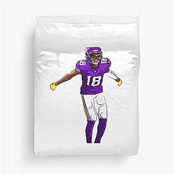 Justin Jefferson Griddy Duvet Cover