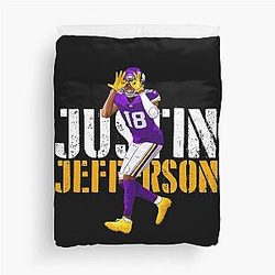 JUSTIN JEFFERSON GRIDDY MPS DUVET COVER