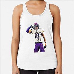 Justin Jefferson 18 Flex Racerback Tank Top
