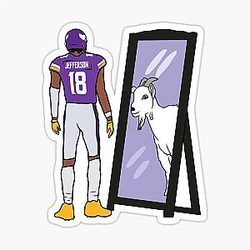 Justin Jefferson GOAT Sticker