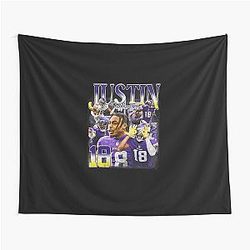 Justin Jefferson Retro Tapestry