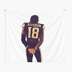 Justin Jefferson Posing Tapestry