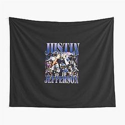 Justin Jefferson Graphic Vintage 90s Style Tapestry