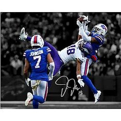 Ikon Justin Jefferson Catch of the Century Signed Photo Autograph Print Wall Art Home Decor
