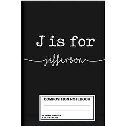Justin Jefferson Composition Notebook, College Ruled, 120 Pages, Large 6 x 9