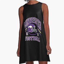 Football Minnesota Vikings Justin Jefferson A-Line Dress