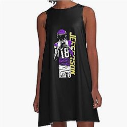 Justin Jefferson Griddy Football Art Dress