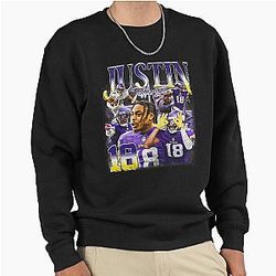 Justin Jefferson Retro Pullover Sweatshirt