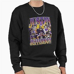 Justin Jefferson Vintage Pullover Sweatshirt