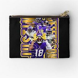 Justin Jefferson Football Star Zipper Pouch