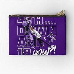 Justin Jefferson 4th Down Zipper Pouch