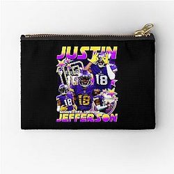 Justin Jefferson Collage Zipper Pouch