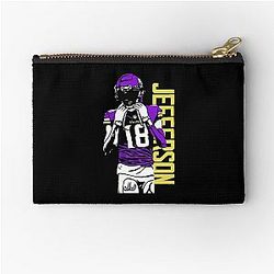 Justin Jefferson Griddy Football Art Zipper Pouch