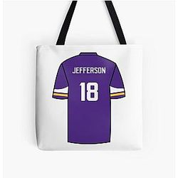 Justin Jefferson Jersey All Print Tote Bag