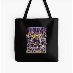 Justin Jefferson Vintage Bootleg Print Tote Bag