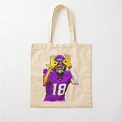 Justin Jefferson Griddy Cotton Tote Bag