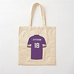 Justin Jefferson Jersey Cotton Tote Bag
