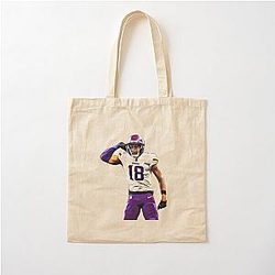 Justin Jefferson 18 Cotton Tote Bag